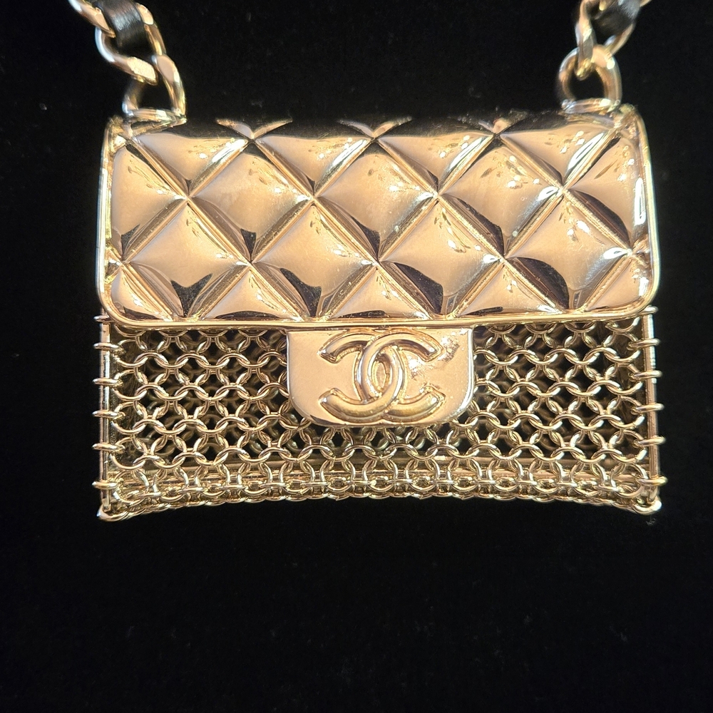 Chanel Micro Bag Necklace - Gold - Picture 11 of 15